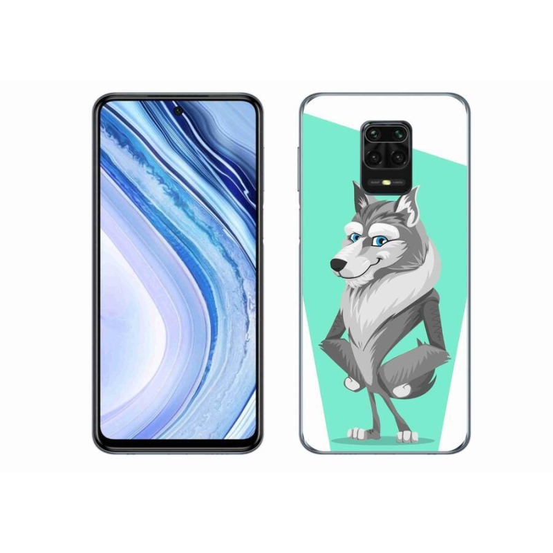Gélový kryt mmCase na mobil Xiaomi Redmi Note 9 Pro - kreslený vlk