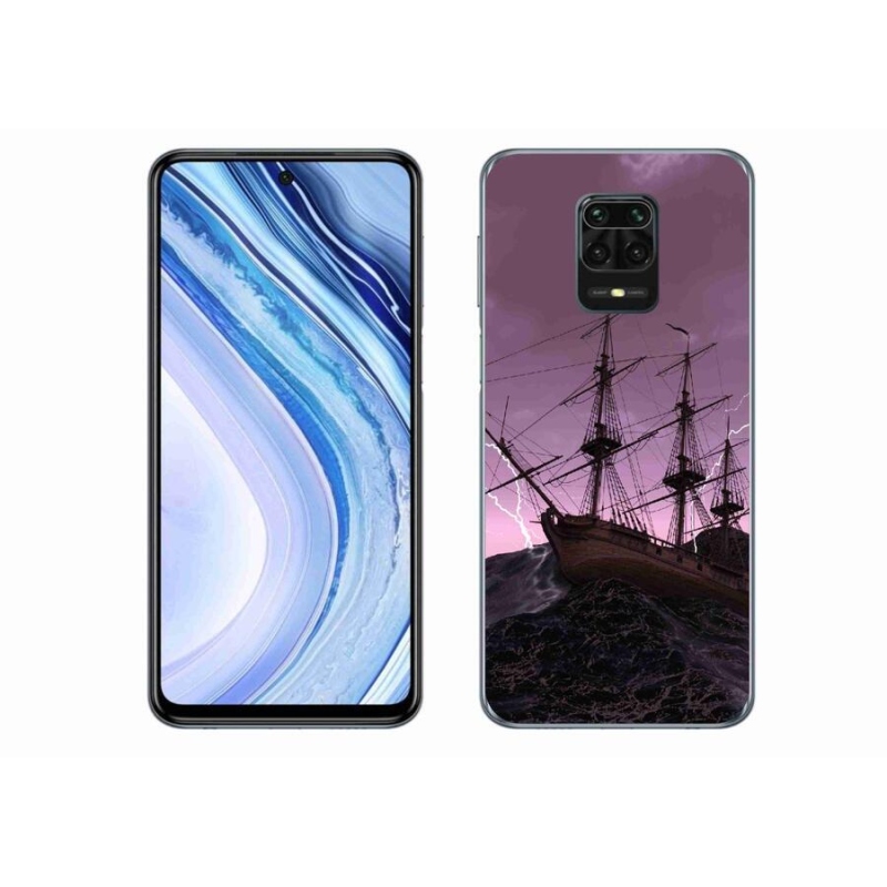 Gélový kryt mmCase na mobil Xiaomi Redmi Note 9 Pro - loď v búrke