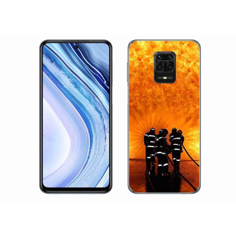 Gélový kryt mmCase na mobil Xiaomi Redmi Note 9 Pro - požiar