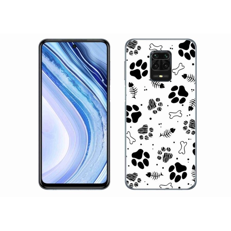 Gélový kryt mmCase na mobil Xiaomi Redmi Note 9 Pro - psie labky 1