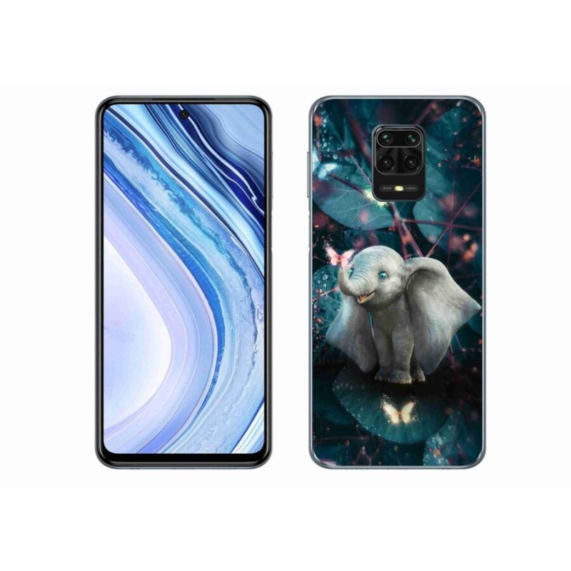 Gélový kryt mmCase na mobil Xiaomi Redmi Note 9 Pro - roztomilý slon