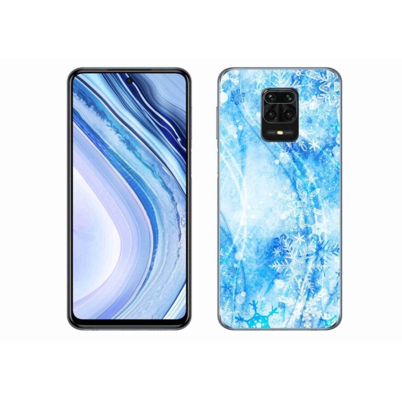 Gélový kryt mmCase na mobil Xiaomi Redmi Note 9 Pro - snehové vločky