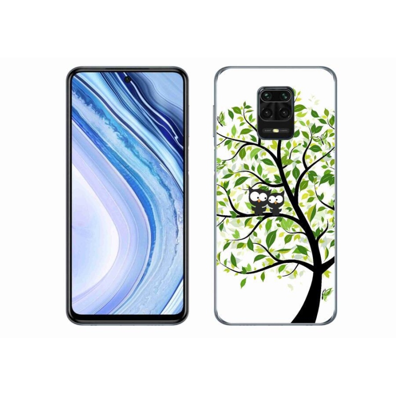 Gélový kryt mmCase na mobil Xiaomi Redmi Note 9 Pro - malej sovy na strome