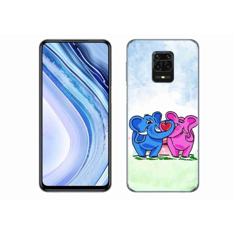 Gélový kryt mmCase na mobil Xiaomi Redmi Note 9 Pro - zamilovaní slony