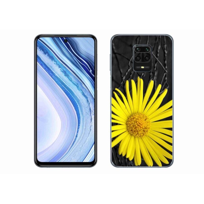 Gélový kryt mmCase na mobil Xiaomi Redmi Note 9 Pro - žltý kvet
