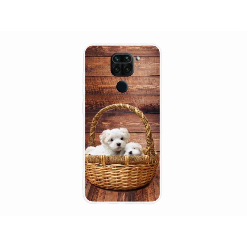 Gélový kryt mmCase na mobil Xiaomi Redmi Note 9 - šteniatka