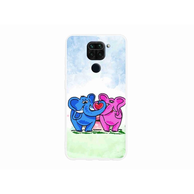 Gélový kryt mmCase na mobil Xiaomi Redmi Note 9 - zamilovaní slony