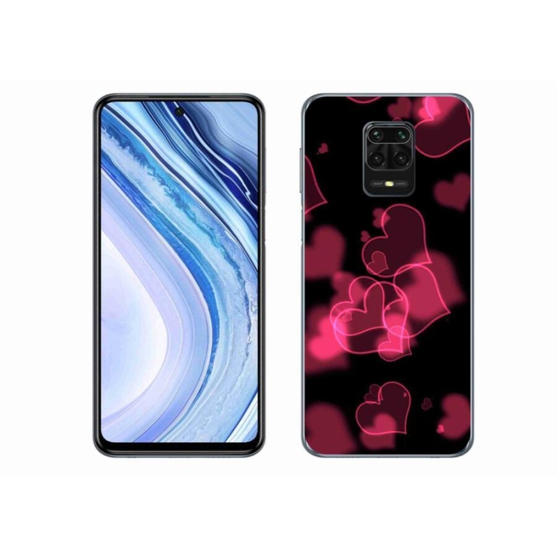 Gélový kryt mmCase na mobil Xiaomi Redmi Note 9S - červené srdiečka