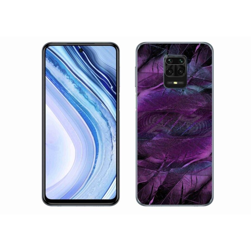 Gélový kryt mmCase na mobil Xiaomi Redmi Note 9S - fialová pierka