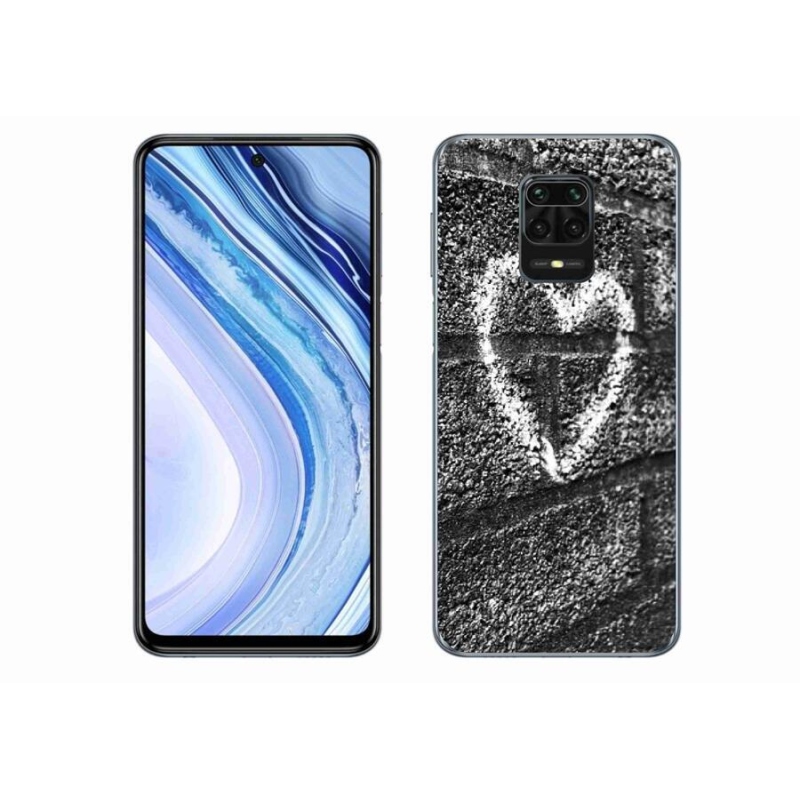 Gélový kryt mmCase na mobil Xiaomi Redmi Note 9S - srdce na stene