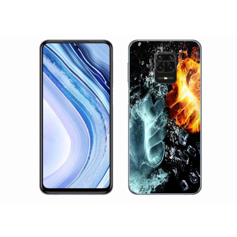 Gélový kryt mmCase na mobil Xiaomi Redmi Note 9S - voda a oheň