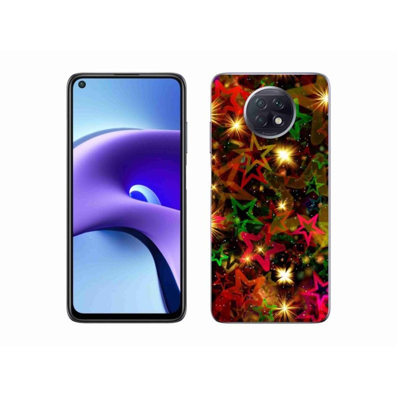 Gélový kryt mmCase na mobil Xiaomi Redmi Note 9T 5G - farebné hviezdičky