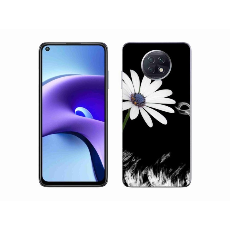 Gélový kryt mmCase na mobil Xiaomi Redmi Note 9T 5G - biela kvetina