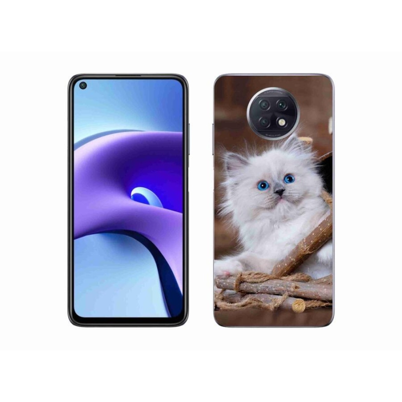 Gélový kryt mmCase na mobil Xiaomi Redmi Note 9T 5G - biele mačiatko