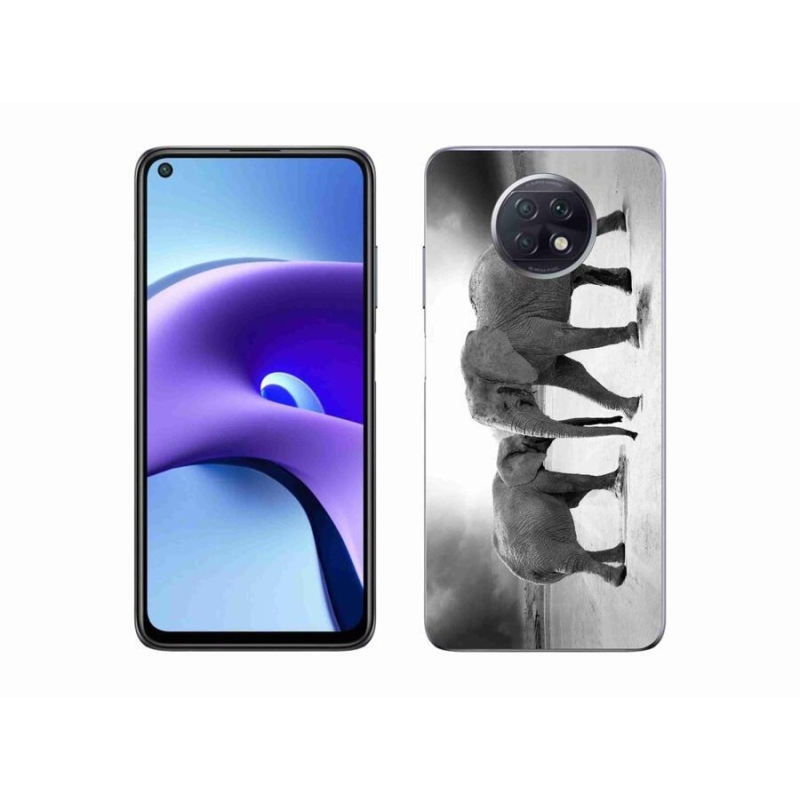 Gélový kryt mmCase na mobil Xiaomi Redmi Note 9T 5G - čiernobieli slony