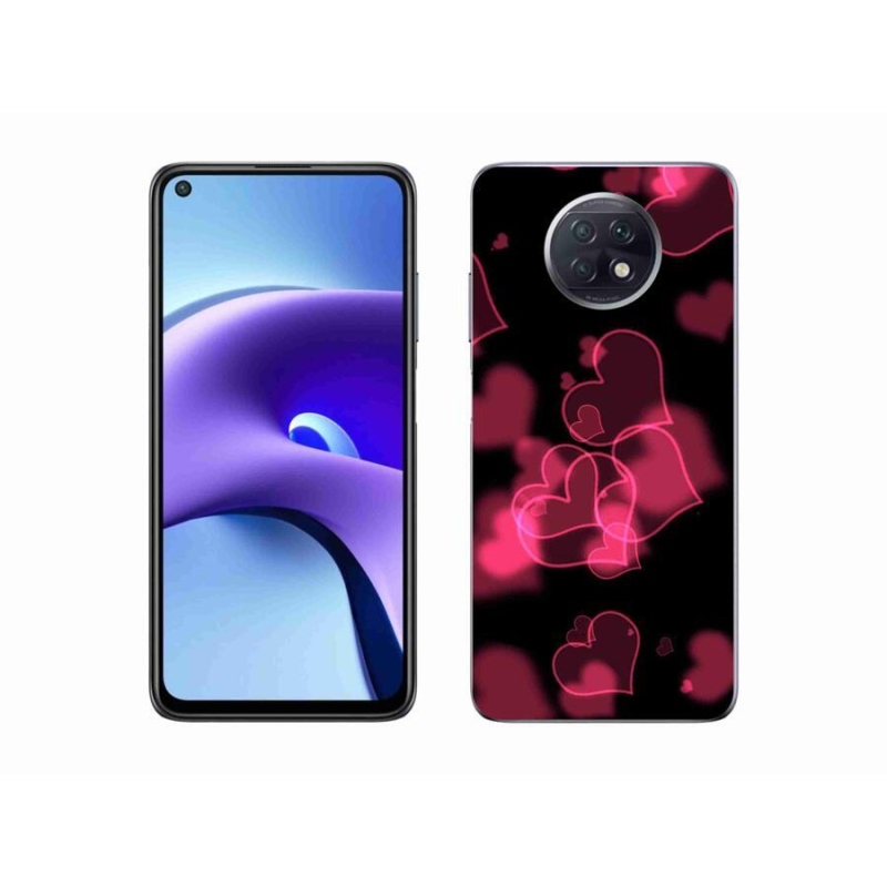 Gélový kryt mmCase na mobil Xiaomi Redmi Note 9T 5G - červené srdiečka