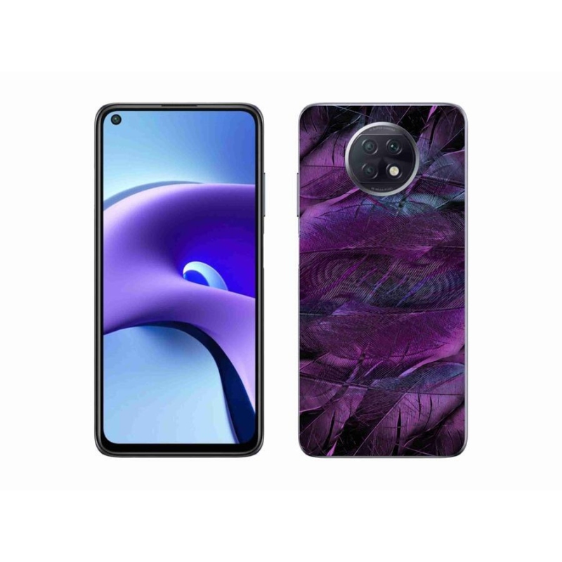 Gélový kryt mmCase na mobil Xiaomi Redmi Note 9T 5G - fialová pierka