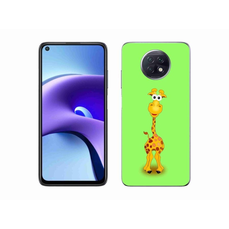 Gélový kryt mmCase na mobil Xiaomi Redmi Note 9T 5G - kreslená žirafa