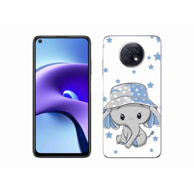 Gélový kryt mmCase na mobil Xiaomi Redmi Note 9T 5G - modrý slon