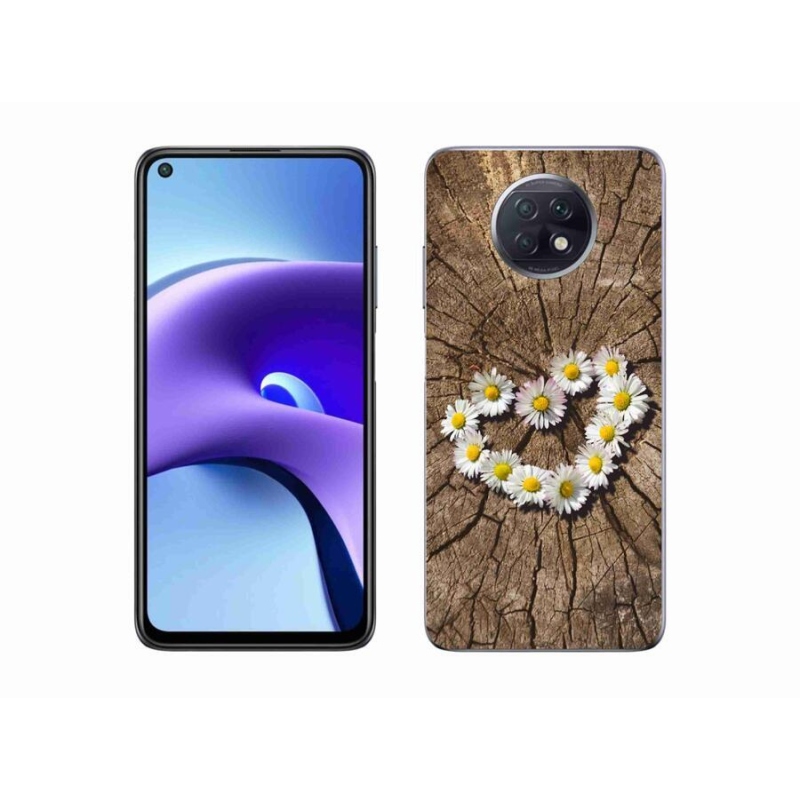 Gélový kryt mmCase na mobil Xiaomi Redmi Note 9T 5G - srdce z margarét