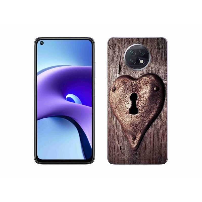 Gélový kryt mmCase na mobil Xiaomi Redmi Note 9T 5G - zámok v tvare srdca