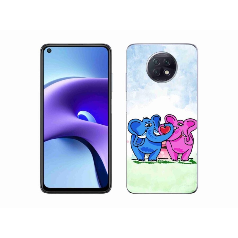 Gélový kryt mmCase na mobil Xiaomi Redmi Note 9T 5G - zamilovaní slony