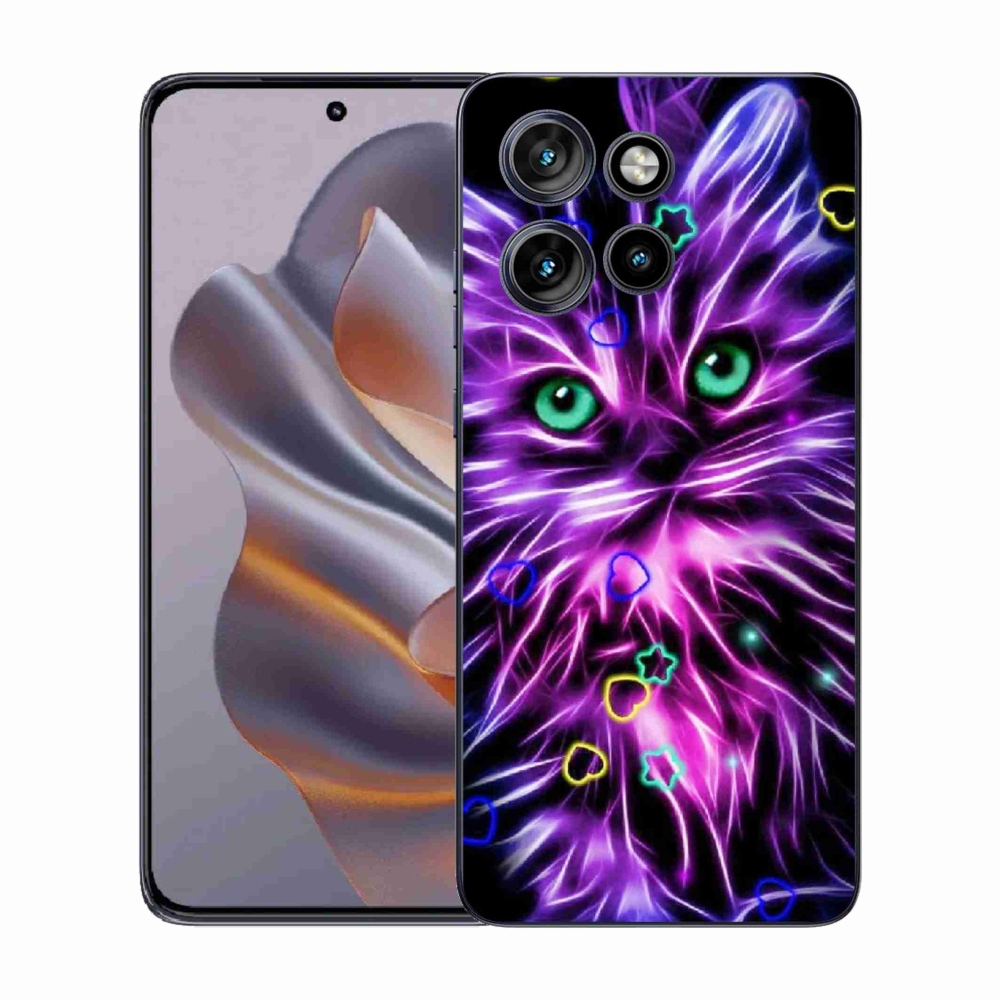 Gélový kryt mmCase na Motorola Edge 50 Neo - abstraktná mačka