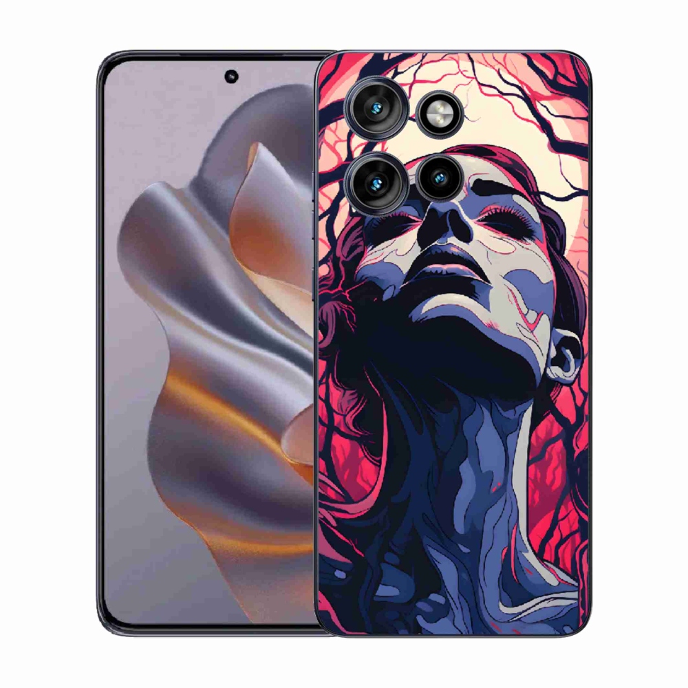 Gélový kryt mmCase na Motorola Edge 50 Neo - abstraktná tvár