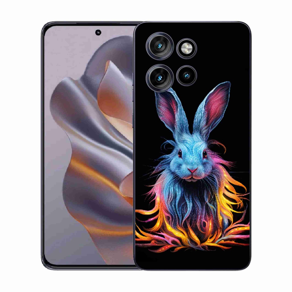 Gélový kryt mmCase na Motorola Edge 50 Neo - abstraktný zajac