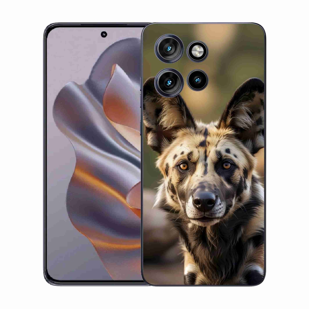 Gélový kryt mmCase na Motorola Edge 50 Neo - africký divoký pes