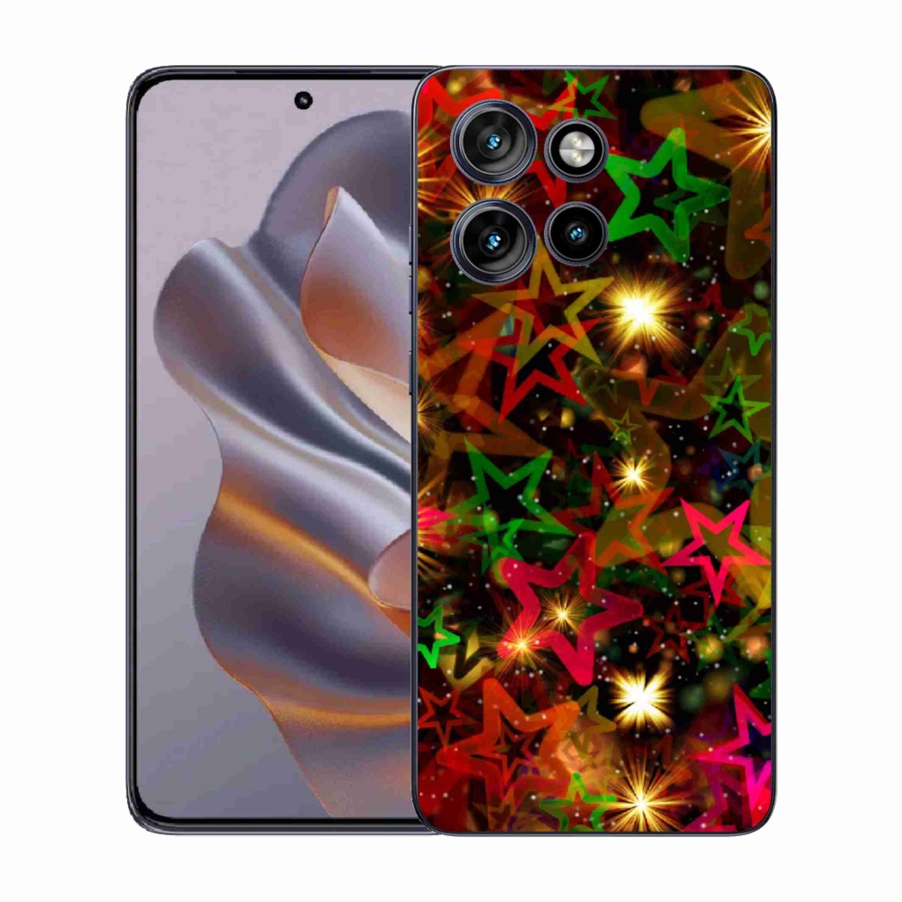 Gélový kryt mmCase na Motorola Edge 50 Neo - farebné hviezdičky