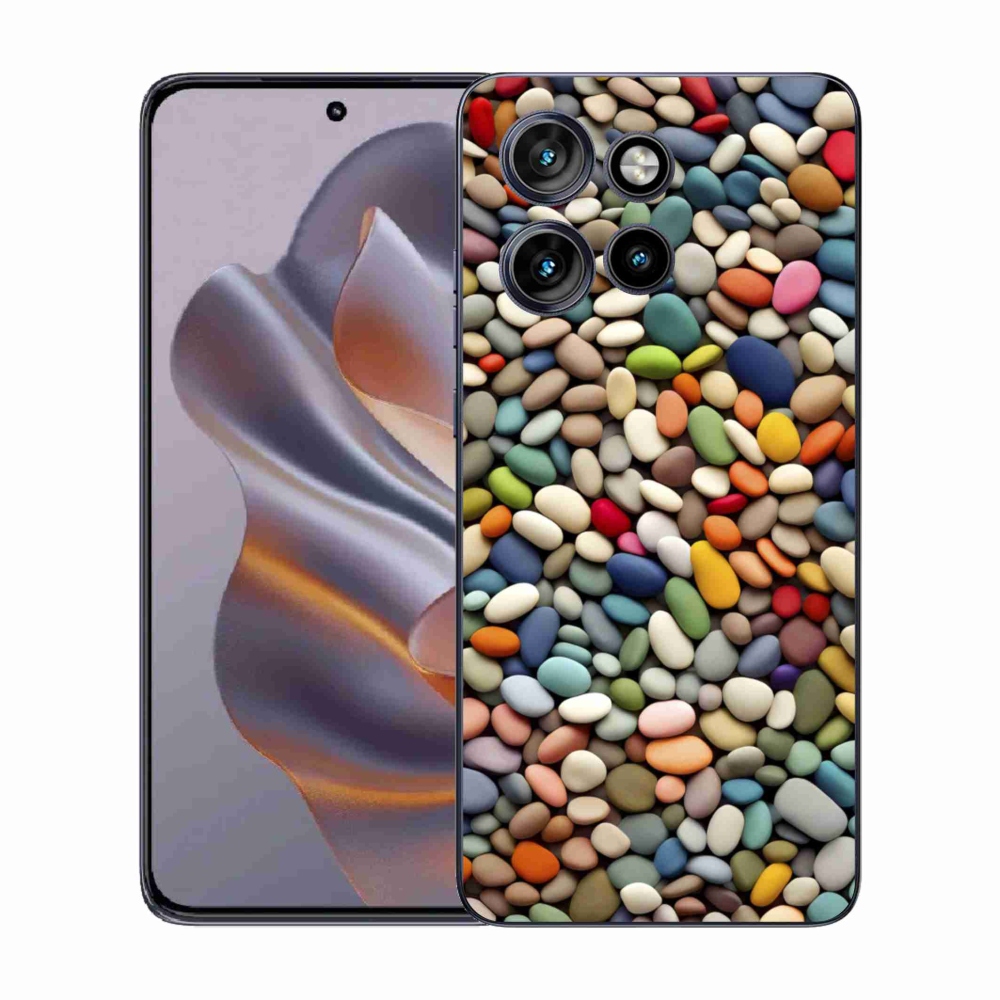 Gélový kryt mmCase na Motorola Edge 50 Neo - farebné kamienky 2