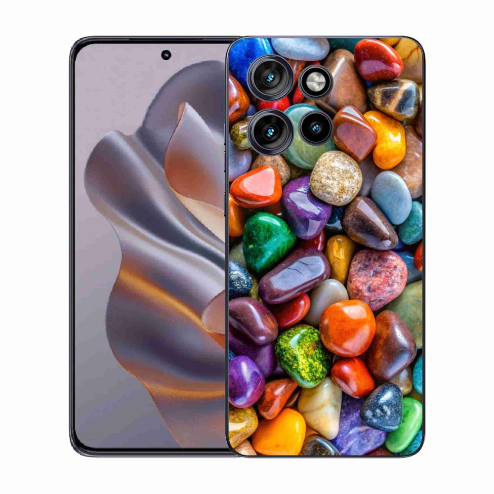 Gélový kryt mmCase na Motorola Edge 50 Neo - farebné kamienky