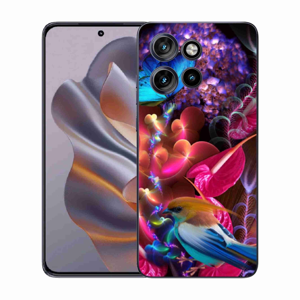 Gélový kryt mmCase na Motorola Edge 50 Neo - farebné kvety