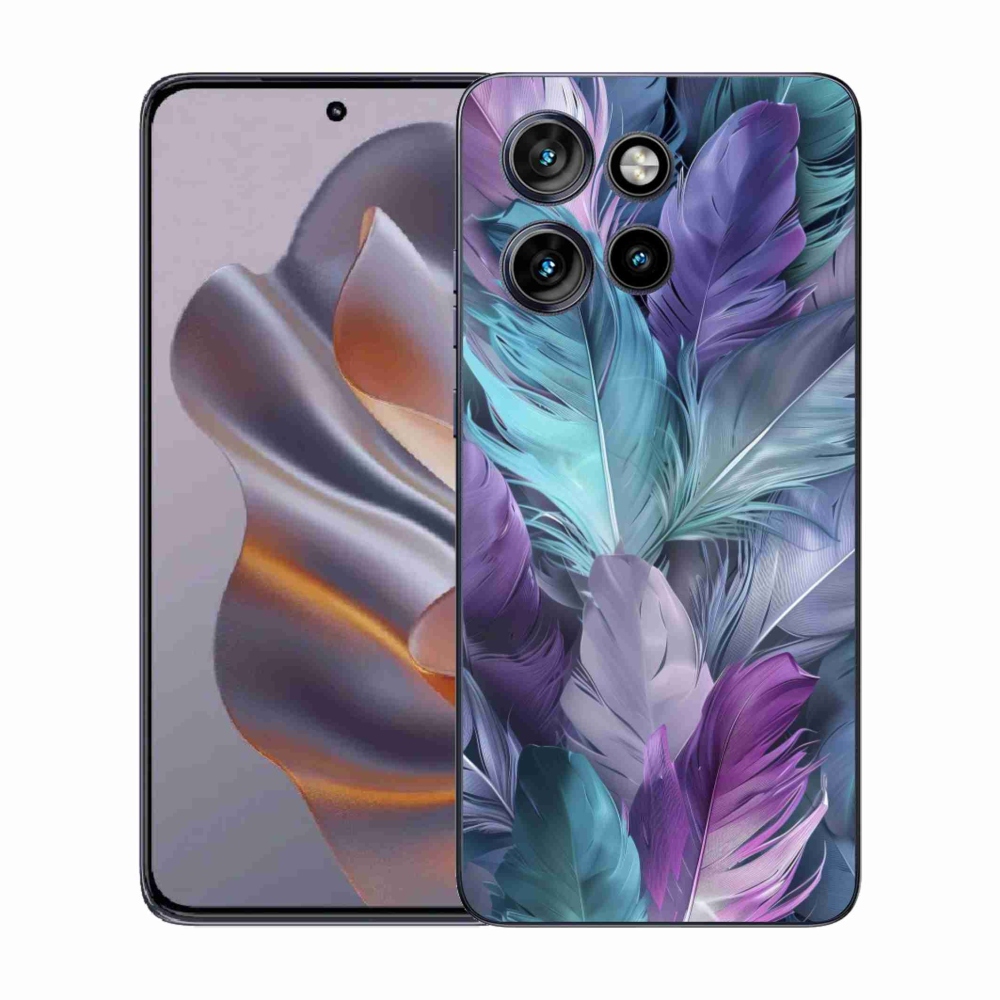 Gélový kryt mmCase na Motorola Edge 50 Neo - farebné perie 2