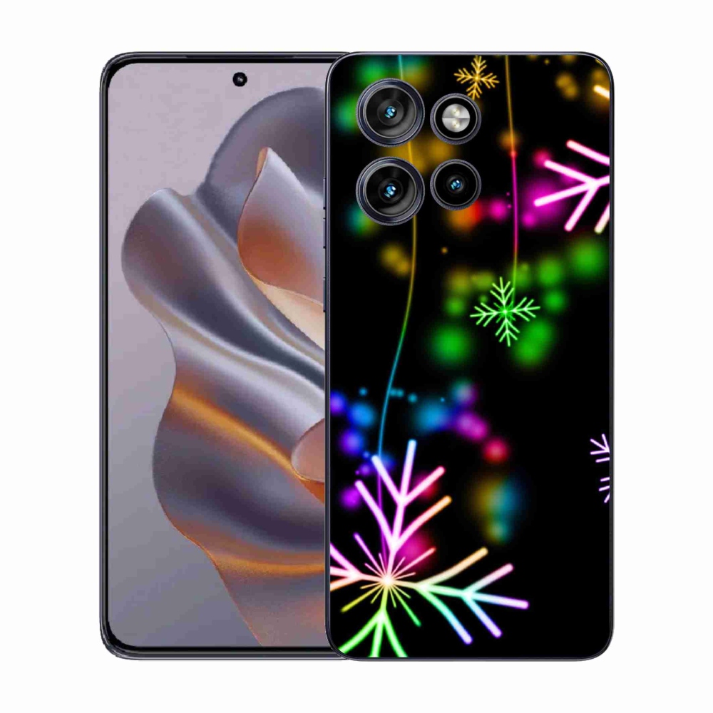 Gélový kryt mmCase na Motorola Edge 50 Neo - farebné vločky
