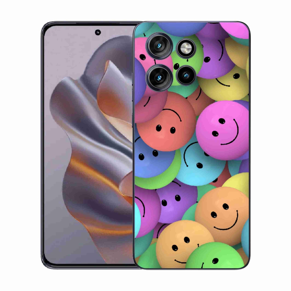 Gélový kryt mmCase na Motorola Edge 50 Neo - farební smajlíci
