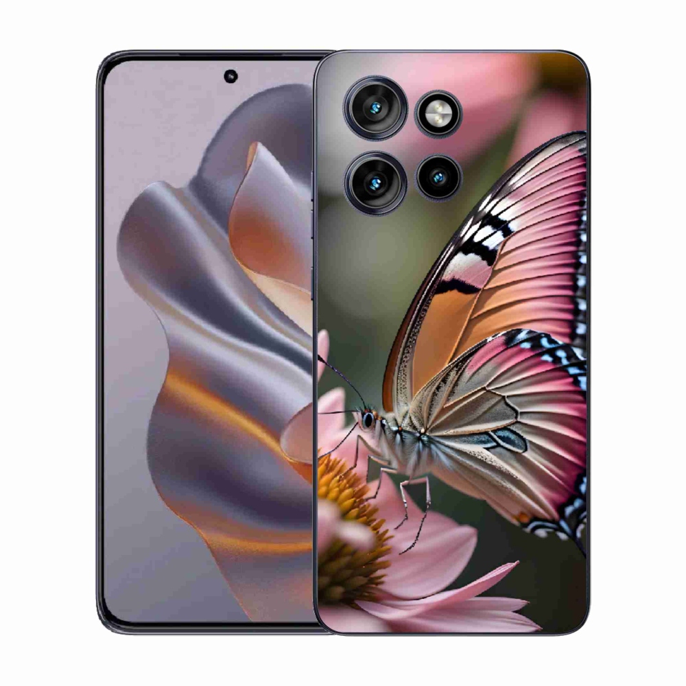 Gélový kryt mmCase na Motorola Edge 50 Neo - farebný motýľ