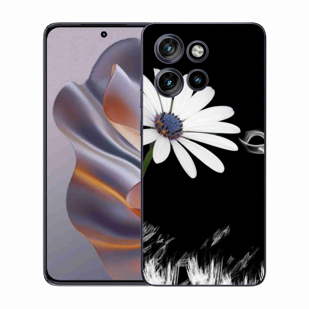 Gélový kryt mmCase na Motorola Edge 50 Neo - biela kvetina