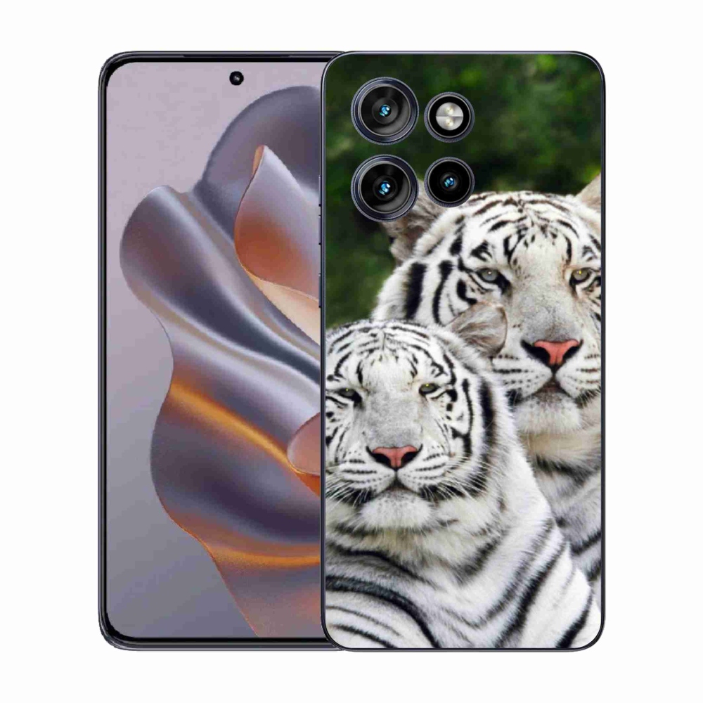 Gélový kryt mmCase na Motorola Edge 50 Neo - bieli tigre
