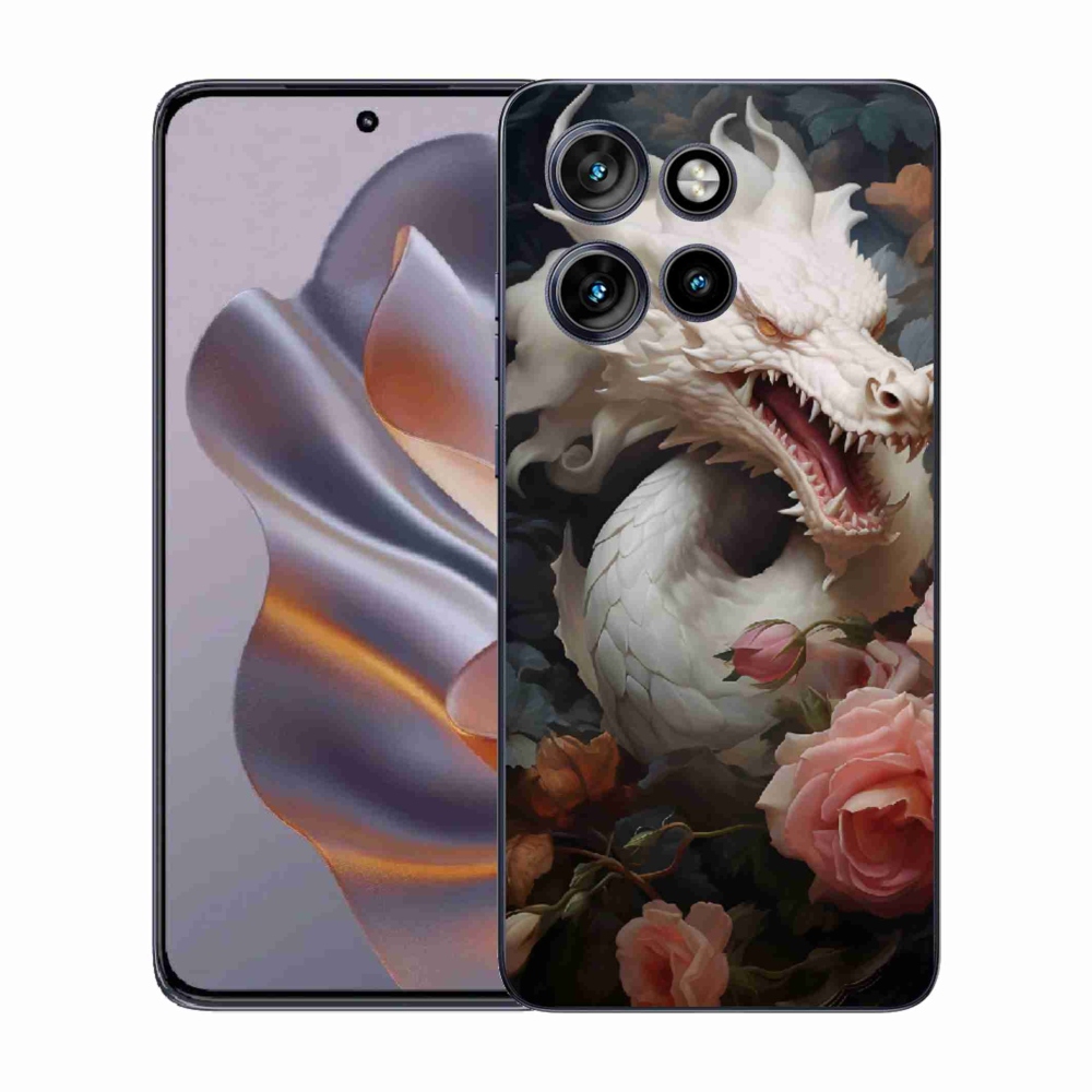 Gélový kryt mmCase na Motorola Edge 50 Neo - biely drak