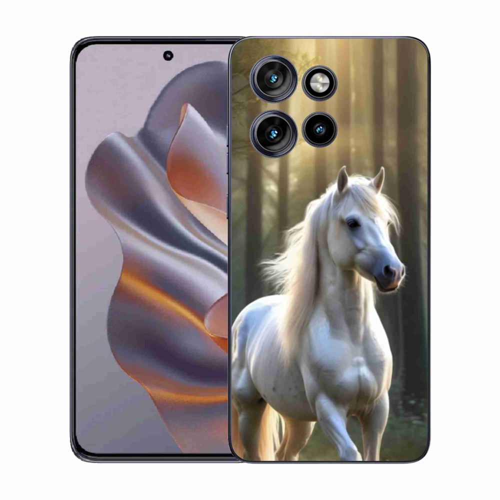 Gélový kryt mmCase na Motorola Edge 50 Neo - biely kôň 3