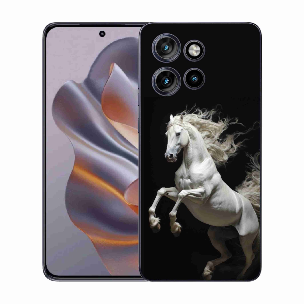 Gélový kryt mmCase na Motorola Edge 50 Neo - biely kôň 4