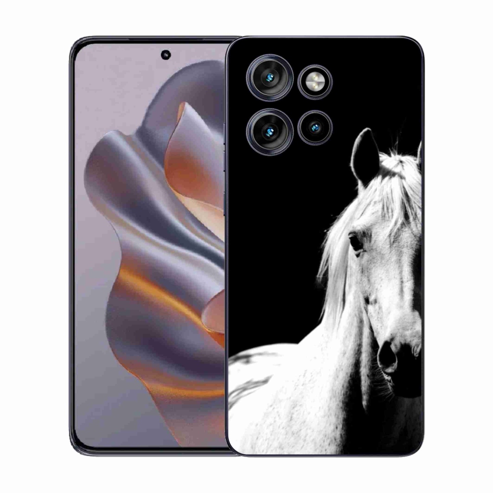Gélový kryt mmCase na Motorola Edge 50 Neo - biely kôň 5