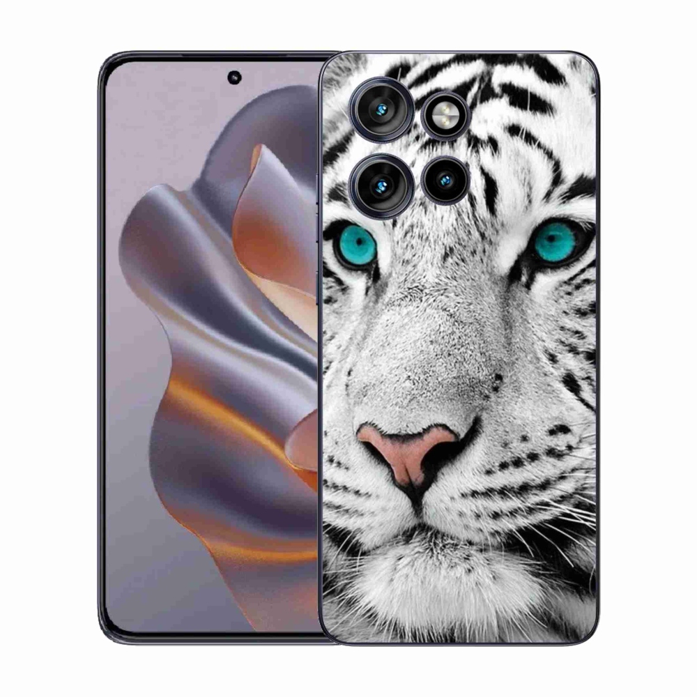 Gélový kryt mmCase na Motorola Edge 50 Neo - biely tiger