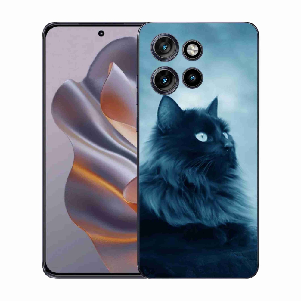 Gélový kryt mmCase na Motorola Edge 50 Neo - čierna mačka 1