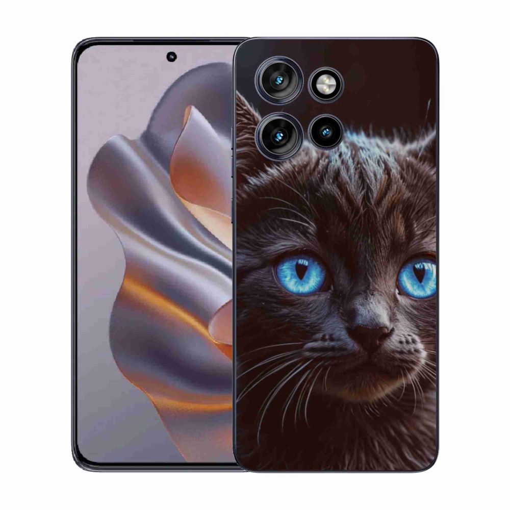 Gélový kryt mmCase na Motorola Edge 50 Neo - čierne mačiatko 2