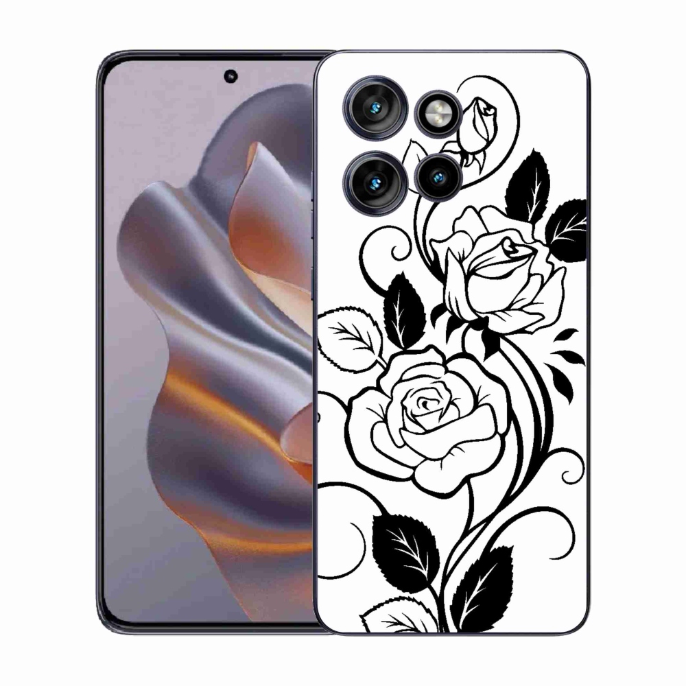 Gélový kryt mmCase na Motorola Edge 50 Neo - čiernobiela ruža