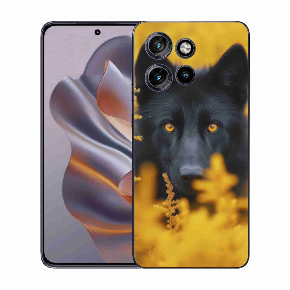 Gélový kryt mmCase na Motorola Edge 50 Neo - čierny vlk 2
