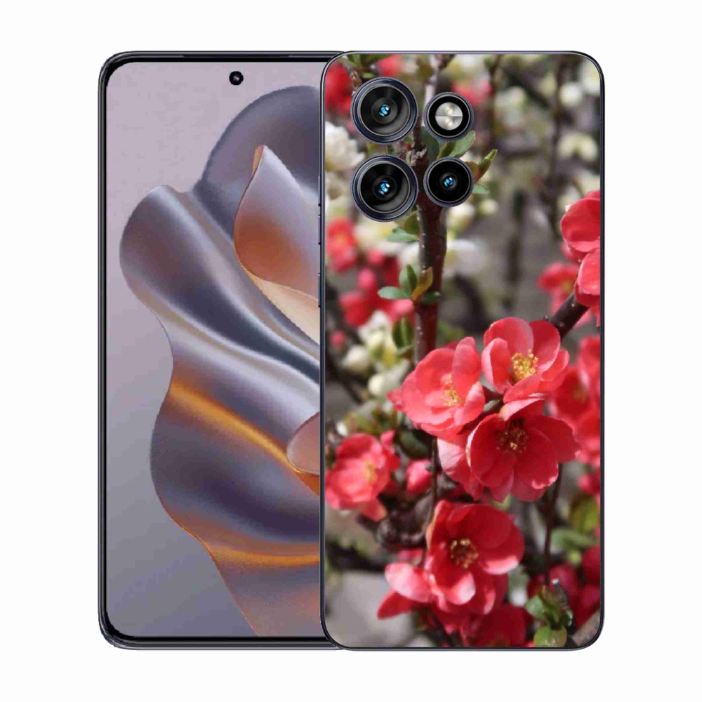 Gélový kryt mmCase na Motorola Edge 50 Neo - červené kvety